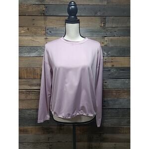 Spyder Active Top Womens Large Dusty Rose Long Sleeve Reflective Waist Bungee